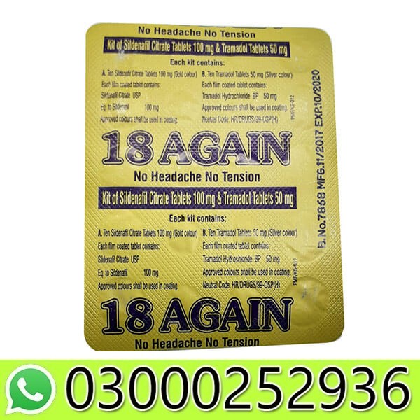 18 Again Sildenafil Citrate Tablets In Pakistan